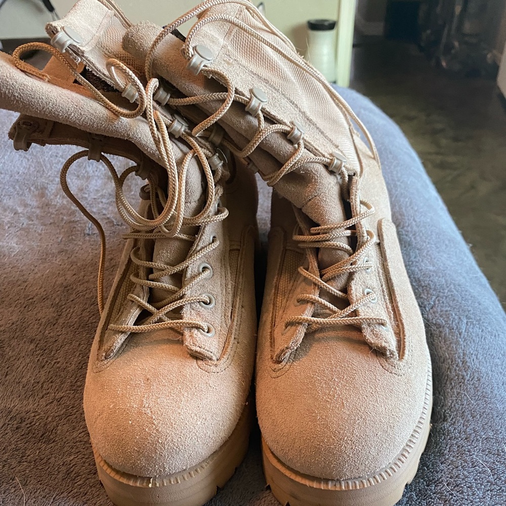 Army issued “winter boots”.